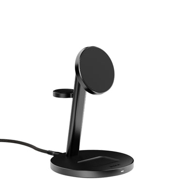 EFM Qi2 Trio Wireless Charge Stand with 30W Power Supply and 1.2M Cable - Black
